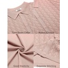 image:imageCOOFANDY Mens Knit Short Sleeve Shirts Button Down Vintage Knitted Polo Shirt Casual Beach Crochet Cable Vacation ShirtLotus Root Pink