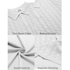 image:imageCOOFANDY Mens Knit Short Sleeve Shirts Button Down Vintage Knitted Polo Shirt Casual Beach Crochet Cable Vacation ShirtWhite