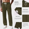 image:imageCOOFANDY Mens Knit Sweatpants Lightweight Open Bottom Casual Pants Drawstring Jogger Yoga Pants with PocketsArmy Green