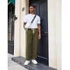 image:imageCOOFANDY Mens Knit Sweatpants Lightweight Open Bottom Casual Pants Drawstring Jogger Yoga Pants with PocketsArmy Green