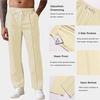 image:imageCOOFANDY Mens Knit Sweatpants Lightweight Open Bottom Casual Pants Drawstring Jogger Yoga Pants with PocketsBeige
