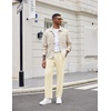 image:imageCOOFANDY Mens Knit Sweatpants Lightweight Open Bottom Casual Pants Drawstring Jogger Yoga Pants with PocketsBeige