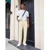 image:imageCOOFANDY Mens Knit Sweatpants Lightweight Open Bottom Casual Pants Drawstring Jogger Yoga Pants with PocketsBeige