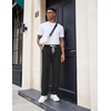 image:imageCOOFANDY Mens Knit Sweatpants Lightweight Open Bottom Casual Pants Drawstring Jogger Yoga Pants with PocketsBlack