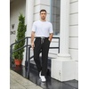 image:imageCOOFANDY Mens Knit Sweatpants Lightweight Open Bottom Casual Pants Drawstring Jogger Yoga Pants with PocketsBlack
