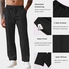 image:imageCOOFANDY Mens Knit Sweatpants Lightweight Open Bottom Casual Pants Drawstring Jogger Yoga Pants with PocketsBlack