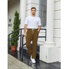 image:imageCOOFANDY Mens Knit Sweatpants Lightweight Open Bottom Casual Pants Drawstring Jogger Yoga Pants with PocketsBrown
