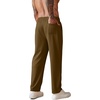 image:imageCOOFANDY Mens Knit Sweatpants Lightweight Open Bottom Casual Pants Drawstring Jogger Yoga Pants with PocketsBrown