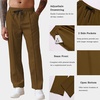 image:imageCOOFANDY Mens Knit Sweatpants Lightweight Open Bottom Casual Pants Drawstring Jogger Yoga Pants with PocketsBrown
