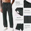 image:imageCOOFANDY Mens Knit Sweatpants Lightweight Open Bottom Casual Pants Drawstring Jogger Yoga Pants with PocketsDark Grey