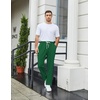 image:imageCOOFANDY Mens Knit Sweatpants Lightweight Open Bottom Casual Pants Drawstring Jogger Yoga Pants with PocketsGreen