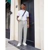 image:imageCOOFANDY Mens Knit Sweatpants Lightweight Open Bottom Casual Pants Drawstring Jogger Yoga Pants with PocketsLight Grey