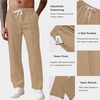 image:imageCOOFANDY Mens Knit Sweatpants Lightweight Open Bottom Casual Pants Drawstring Jogger Yoga Pants with PocketsMustard Yellow