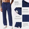 image:imageCOOFANDY Mens Knit Sweatpants Lightweight Open Bottom Casual Pants Drawstring Jogger Yoga Pants with PocketsNavy Blue