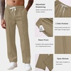 image:imageCOOFANDY Mens Knit Sweatpants Lightweight Open Bottom Casual Pants Drawstring Jogger Yoga Pants with PocketsOlive Green