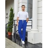 image:imageCOOFANDY Mens Knit Sweatpants Lightweight Open Bottom Casual Pants Drawstring Jogger Yoga Pants with PocketsRoyal Blue