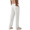 image:imageCOOFANDY Mens Knit Sweatpants Lightweight Open Bottom Casual Pants Drawstring Jogger Yoga Pants with PocketsWhite