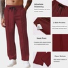 image:imageCOOFANDY Mens Knit Sweatpants Lightweight Open Bottom Casual Pants Drawstring Jogger Yoga Pants with PocketsWine Red