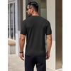image:imageCOOFANDY Mens Knit TShirts Short Sleeve Crewneck Shirt Casual Textured Pullover TeesAblack