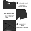 image:imageCOOFANDY Mens Knit TShirts Short Sleeve Crewneck Shirt Casual Textured Pullover TeesAblack