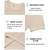 image:imageCOOFANDY Mens Knit TShirts Short Sleeve Crewneck Shirt Casual Textured Pullover TeesApricot