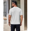 image:imageCOOFANDY Mens Knit TShirts Short Sleeve Crewneck Shirt Casual Textured Pullover TeesAwhite