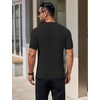 image:imageCOOFANDY Mens Knit TShirts Short Sleeve Crewneck Shirt Casual Textured Pullover TeesBlackribbed