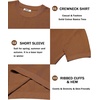 image:imageCOOFANDY Mens Knit TShirts Short Sleeve Crewneck Shirt Casual Textured Pullover TeesBrown