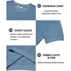 image:imageCOOFANDY Mens Knit TShirts Short Sleeve Crewneck Shirt Casual Textured Pullover TeesGray Blue