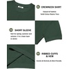 image:imageCOOFANDY Mens Knit TShirts Short Sleeve Crewneck Shirt Casual Textured Pullover TeesGreen