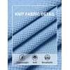 image:imageCOOFANDY Mens Knit TShirts Short Sleeve Crewneck Shirt Casual Textured Pullover TeesLight Blue