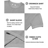 image:imageCOOFANDY Mens Knit TShirts Short Sleeve Crewneck Shirt Casual Textured Pullover TeesLight Grey