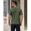 image:imageCOOFANDY Mens Knit TShirts Short Sleeve Crewneck Shirt Casual Textured Pullover TeesOlive Green