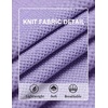 image:imageCOOFANDY Mens Knit TShirts Short Sleeve Crewneck Shirt Casual Textured Pullover TeesPurple