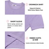 image:imageCOOFANDY Mens Knit TShirts Short Sleeve Crewneck Shirt Casual Textured Pullover TeesPurple