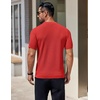 image:imageCOOFANDY Mens Knit TShirts Short Sleeve Crewneck Shirt Casual Textured Pullover TeesRed