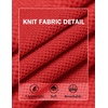 image:imageCOOFANDY Mens Knit TShirts Short Sleeve Crewneck Shirt Casual Textured Pullover TeesRed