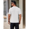 image:imageCOOFANDY Mens Knit TShirts Short Sleeve Crewneck Shirt Casual Textured Pullover TeesWhiteribbed