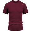 image:imageCOOFANDY Mens Knit TShirts Short Sleeve Crewneck Shirt Casual Textured Pullover TeesWine Red
