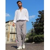 image:imageCOOFANDY Mens Linen Pant Elastic Waist Linen Pants Drawstring Summer Beach PantA Grey