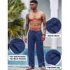 image:imageCOOFANDY Mens Linen Pant Elastic Waist Linen Pants Drawstring Summer Beach PantA Royal Blue