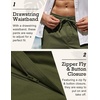 image:imageCOOFANDY Mens Linen Pants Casual Beach Summer Pant Elastic Waist Drawstring Lightweight TrousersArmy Green