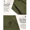 image:imageCOOFANDY Mens Linen Pants Casual Beach Summer Pant Elastic Waist Drawstring Lightweight TrousersArmy Green