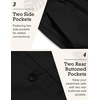 image:imageCOOFANDY Mens Linen Pants Casual Beach Summer Pant Elastic Waist Drawstring Lightweight TrousersBlack