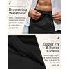 image:imageCOOFANDY Mens Linen Pants Casual Beach Summer Pant Elastic Waist Drawstring Lightweight TrousersBlack