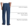 image:imageCOOFANDY Mens Linen Pants Casual Beach Summer Pant Elastic Waist Drawstring Lightweight TrousersBlue