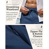 image:imageCOOFANDY Mens Linen Pants Casual Beach Summer Pant Elastic Waist Drawstring Lightweight TrousersBlue