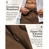 image:imageCOOFANDY Mens Linen Pants Casual Beach Summer Pant Elastic Waist Drawstring Lightweight TrousersCoffee