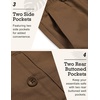 image:imageCOOFANDY Mens Linen Pants Casual Beach Summer Pant Elastic Waist Drawstring Lightweight TrousersCoffee