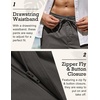 image:imageCOOFANDY Mens Linen Pants Casual Beach Summer Pant Elastic Waist Drawstring Lightweight TrousersDark Grey